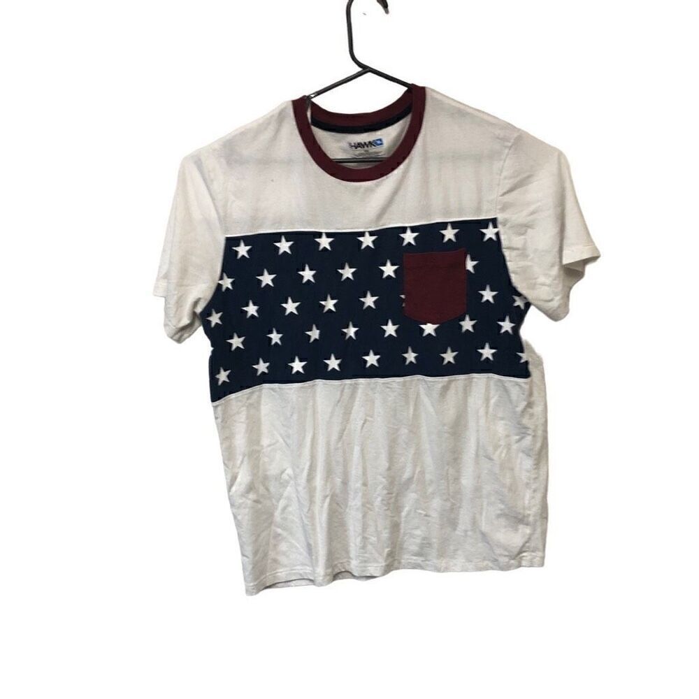 Tony Hawk American Flag with Pocket T-Shirt Size XXL (2XL)